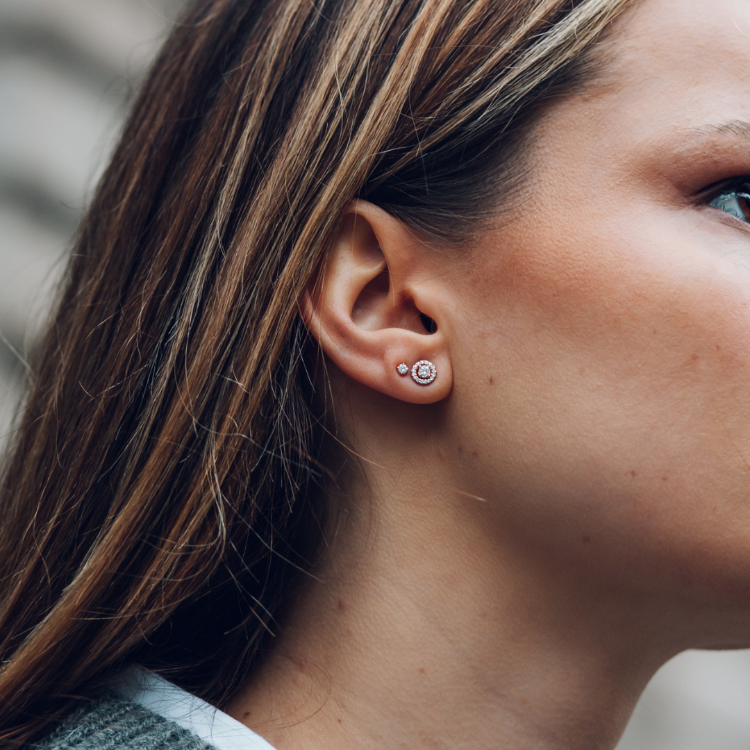 Mini Round Diamond Studs