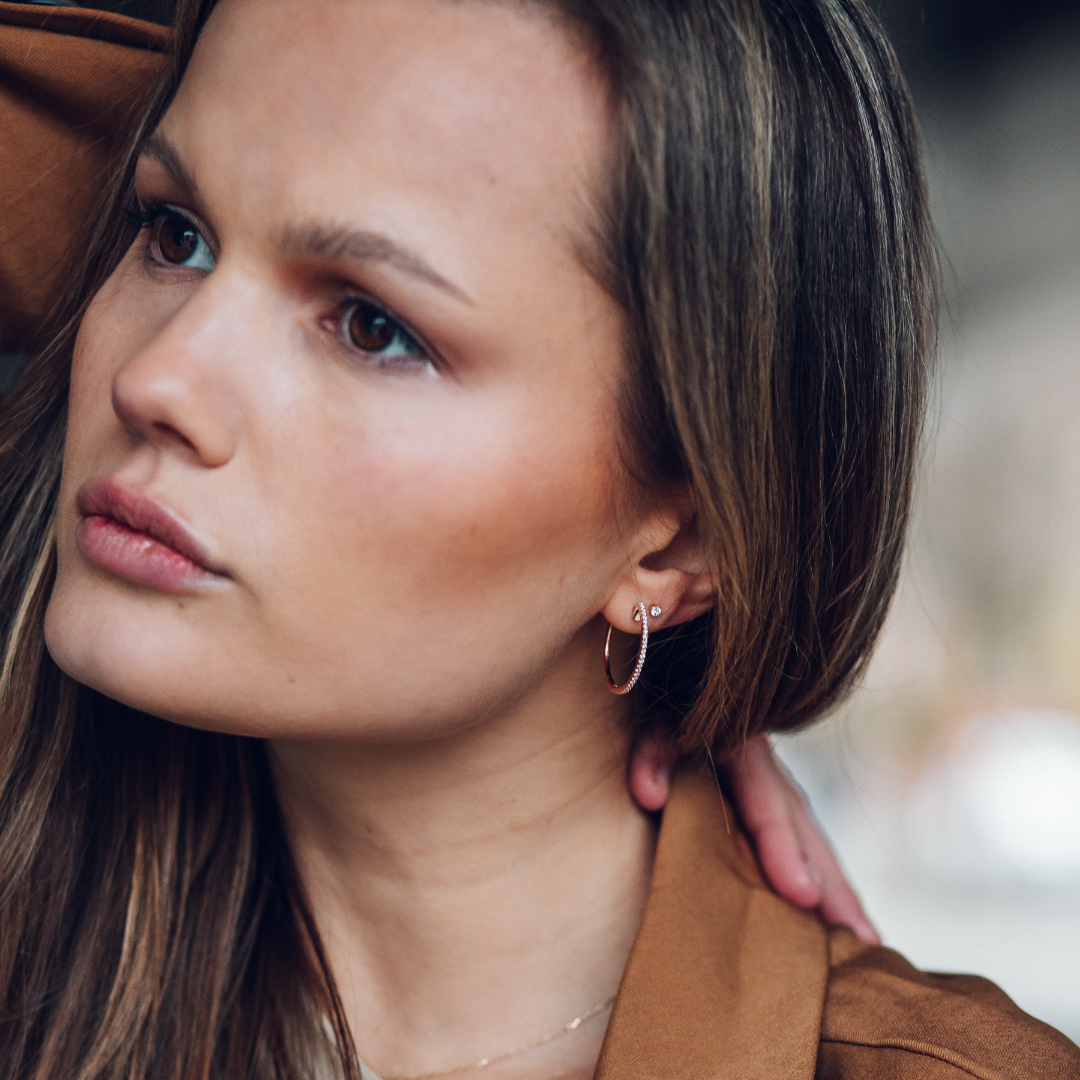Diamond Pavé Hoops