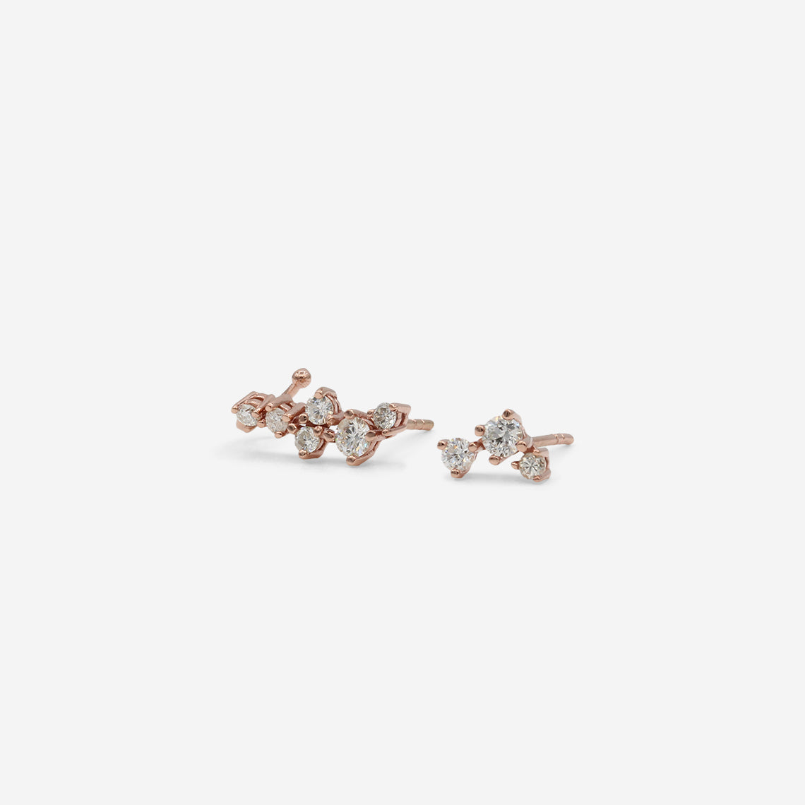 Eclectic Diamond Duo Studs